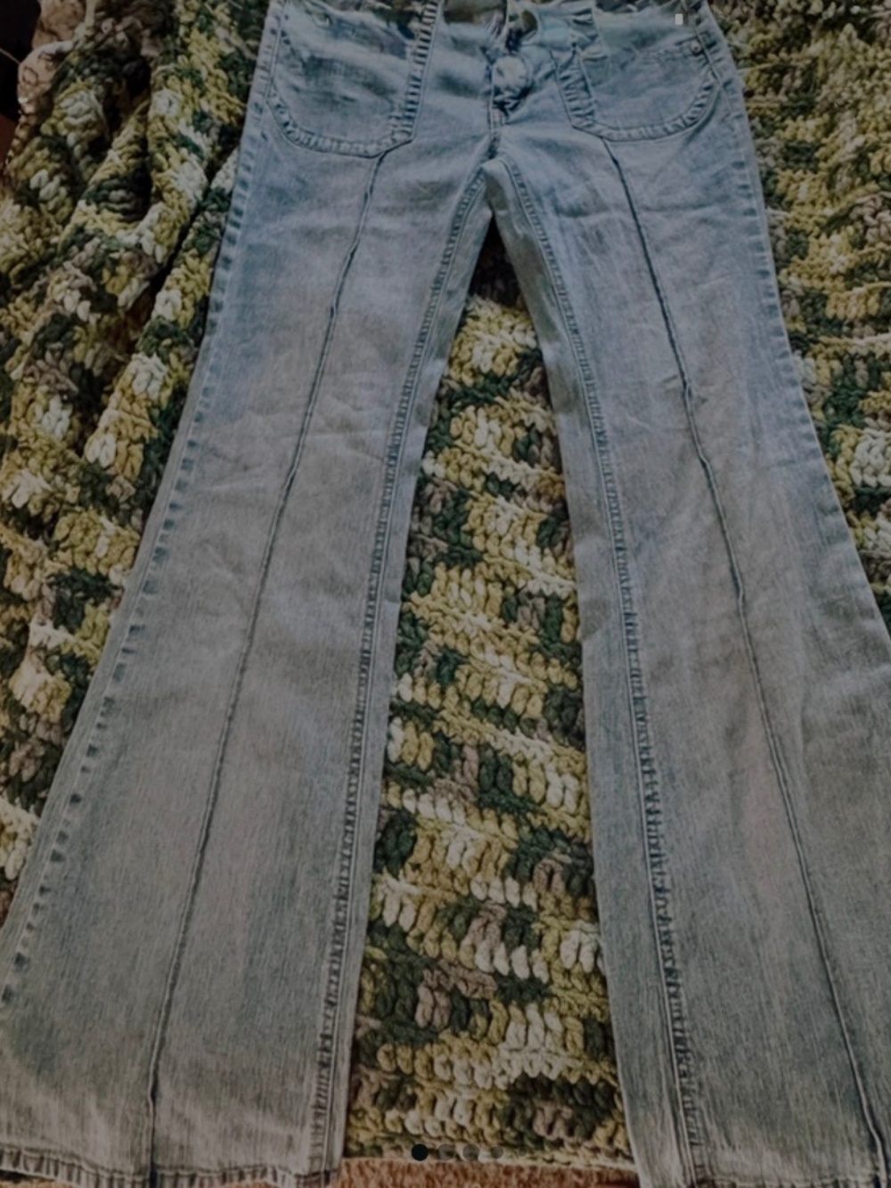 Vintage Angels low rise split waist flare jeans early 2000’s era Y2K!